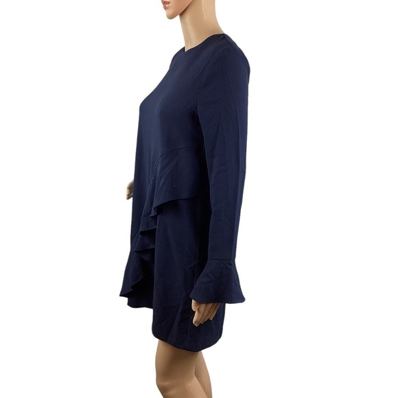 WAYF Dress Size XS Blue Long Sleeve Ruffle - Picture 4 of 7